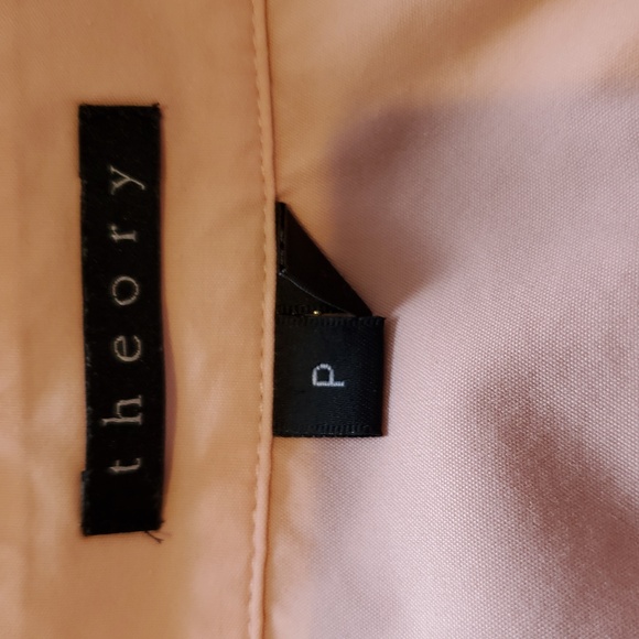 Theory women’s Peach long sleeve Button-Up blouse Size P new without tags - Picture 7 of 9